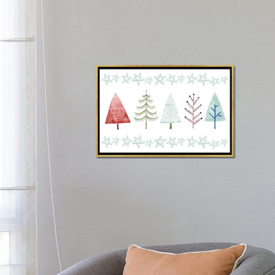 «Christmas Tree Whimsy Collection C» par Grace Popp - reproduction d'art