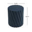 Table d'extérieur moderne bleu marine avec motif cannelé - 16,02 po de diamètre, H 18,31 po, matériau MGO, capacité de 250 lb, table d'appoint ou siège sans assemblage pour patio, jardin ou balcon