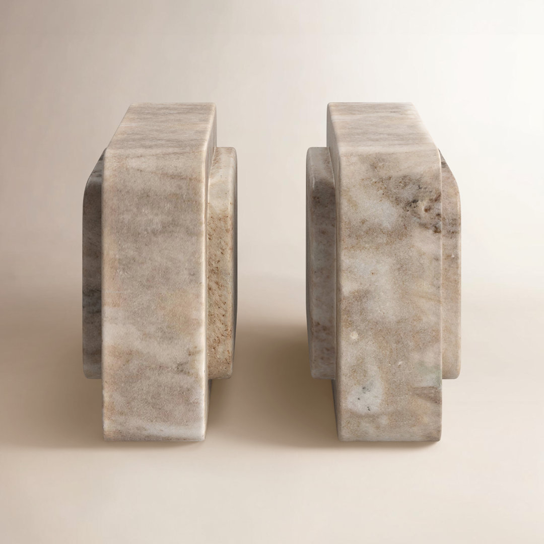 Modern & Contemporary Marble Bookends (Set of 2) Birch Lane™