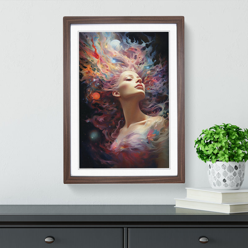 Universe Realism Art - Framed Print, 34cm H x 25cm W, Walnut Framed