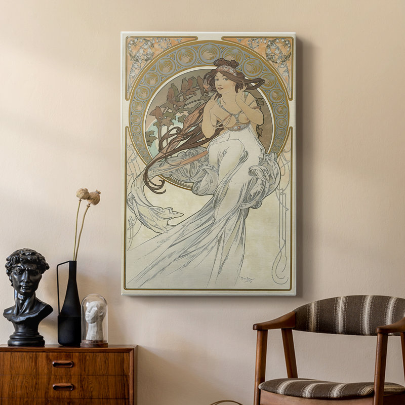 The Arts: Music - Gallery, toile tendue par Alphonse Mucha, 18 x 27