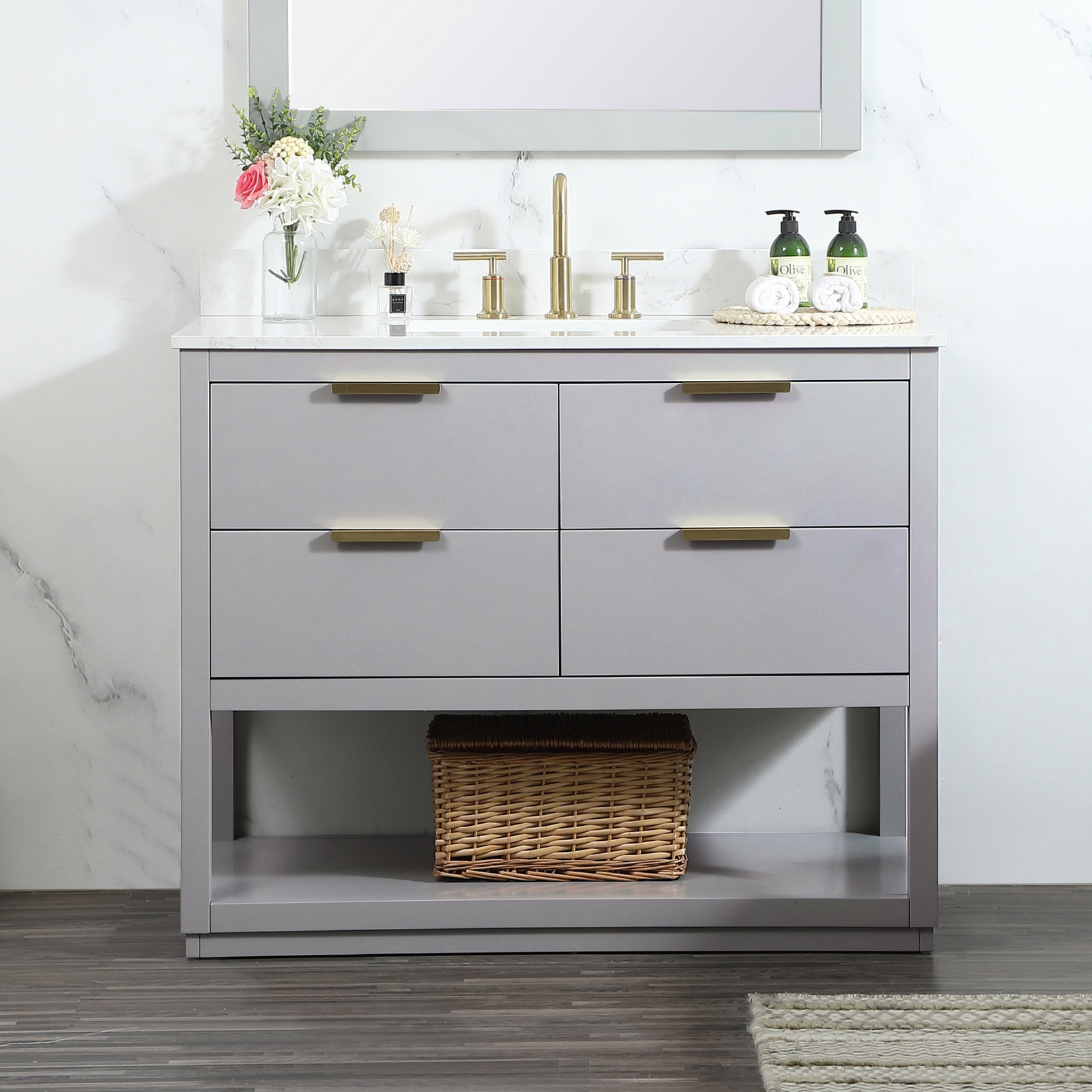 Felicity 42'' Single Bathroom Vanity, Gray