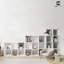 Tablette de rangement à 8 cubes avec bord extérieur très épais, cloison de rangement ouverte de 13 pouces, blanc-1814544606