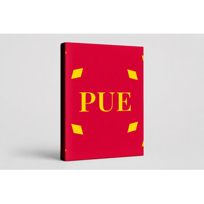 Puebla World Football City Luxury Diamond Monogram — Yellow Red Yellow — Canvas Wall Art