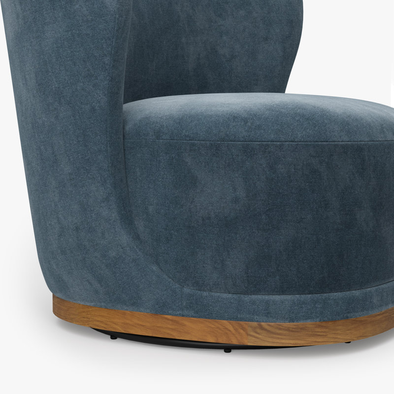 Fauteuil à oreilles Odell, Mélange de polyester bleu sarcelle