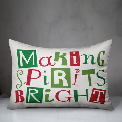  Making Spirits Bright Lumbar Pillow