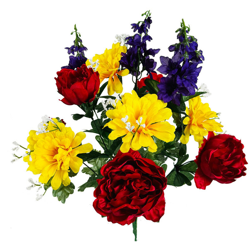 Bouquet de fleurs, Jaune, rouge, violet
