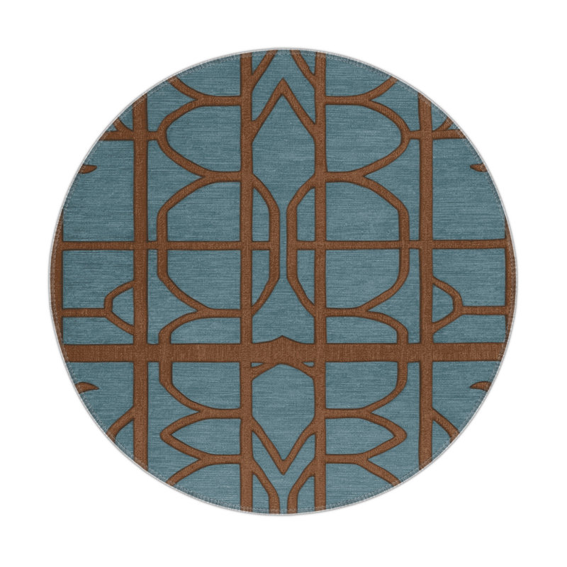 Tapis vert intérieur et extérieur Trellis, Rond 5 pi