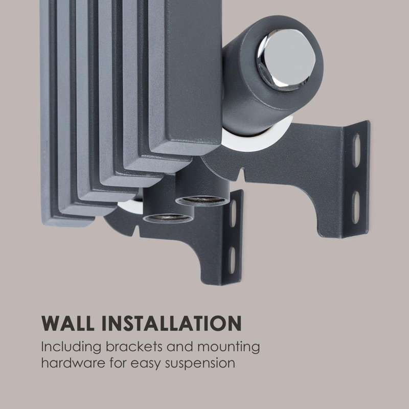 Delgado Curved Towel Rail Heated Towel Rails, 120cm H x 25cm W x 7cm D
