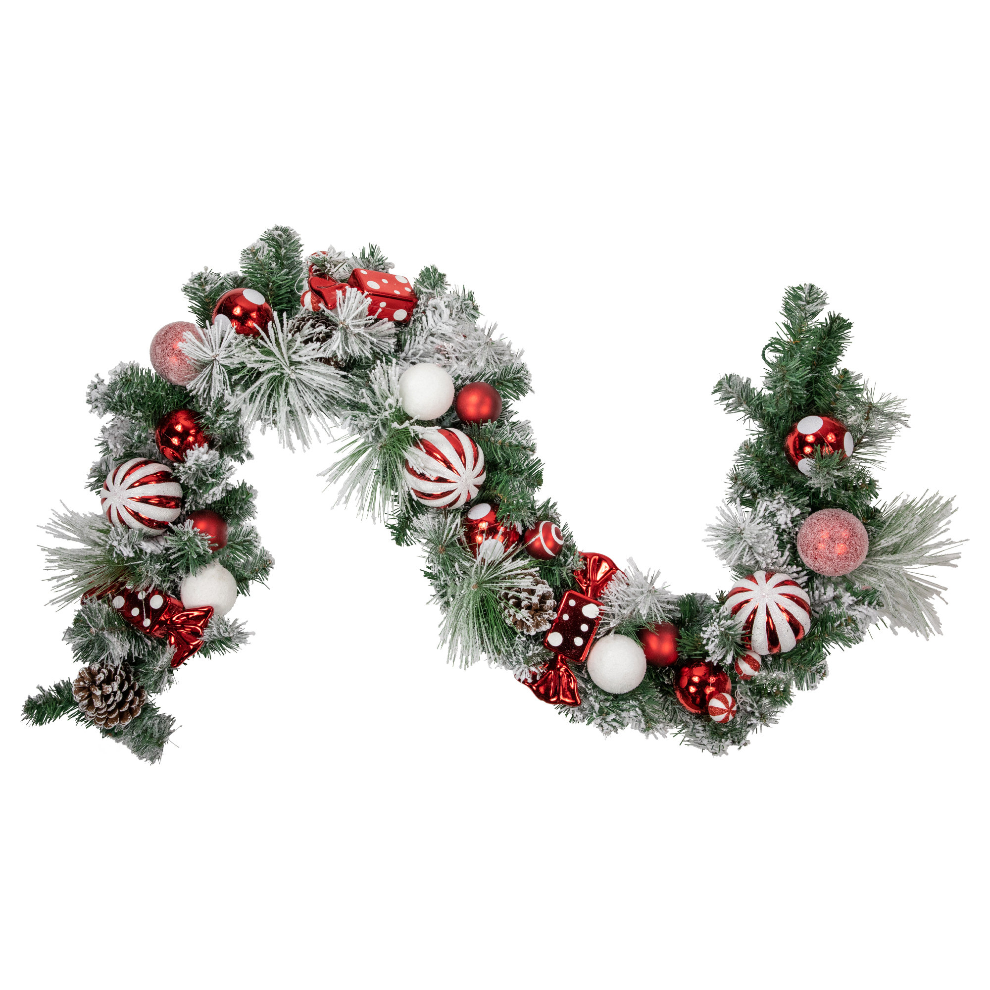 Northlight Seasonal 6' Flocked Pine Artificial Christmas Garland with ...