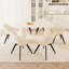 Ensemble de table de salle à manger en bois aggloméré 63 po et 63 po, 6 ensembles de chaises en métal noir, convenant à la cuisine et à la maison