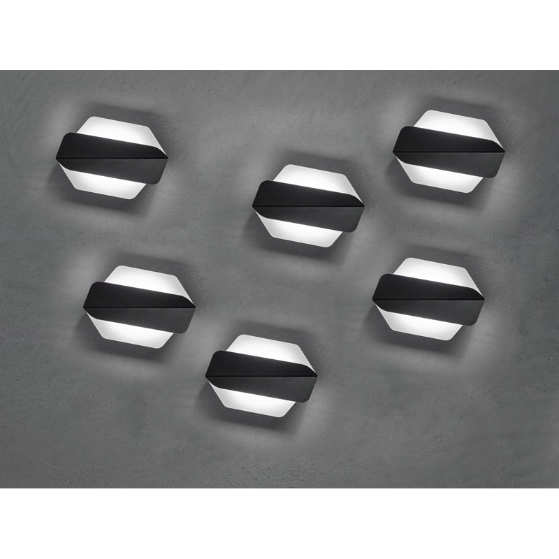 Dolomite LED Flush Mounted Sconce, Black, 2700K