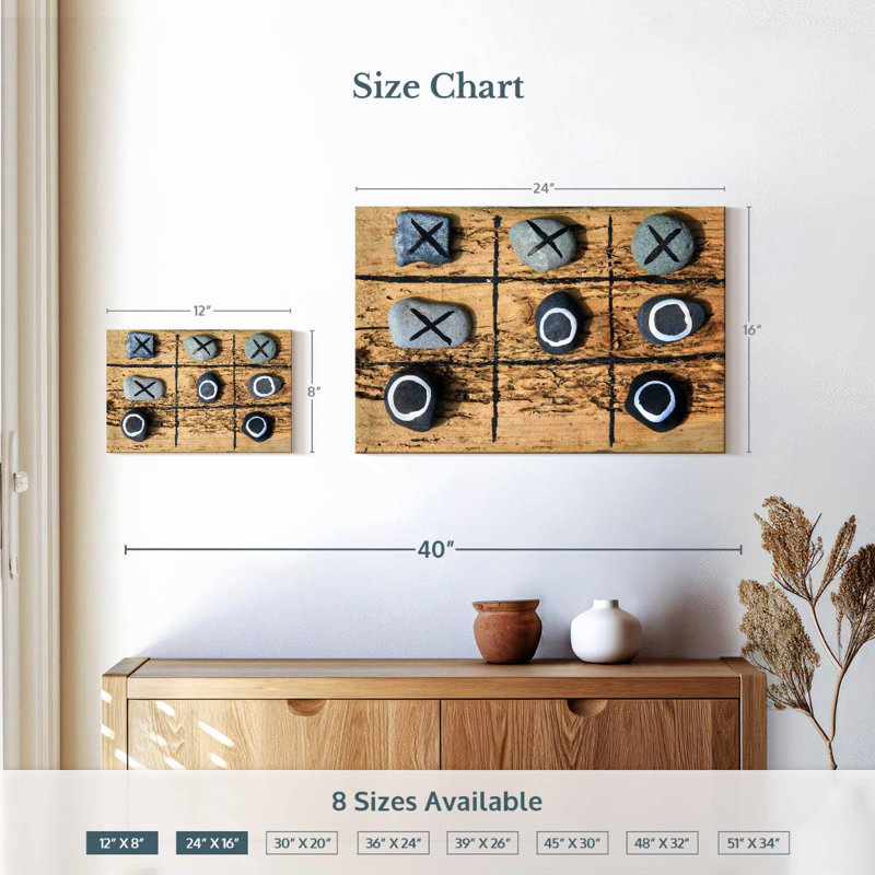 Senne Tic Tac Toe Game, 16" H x 24" W