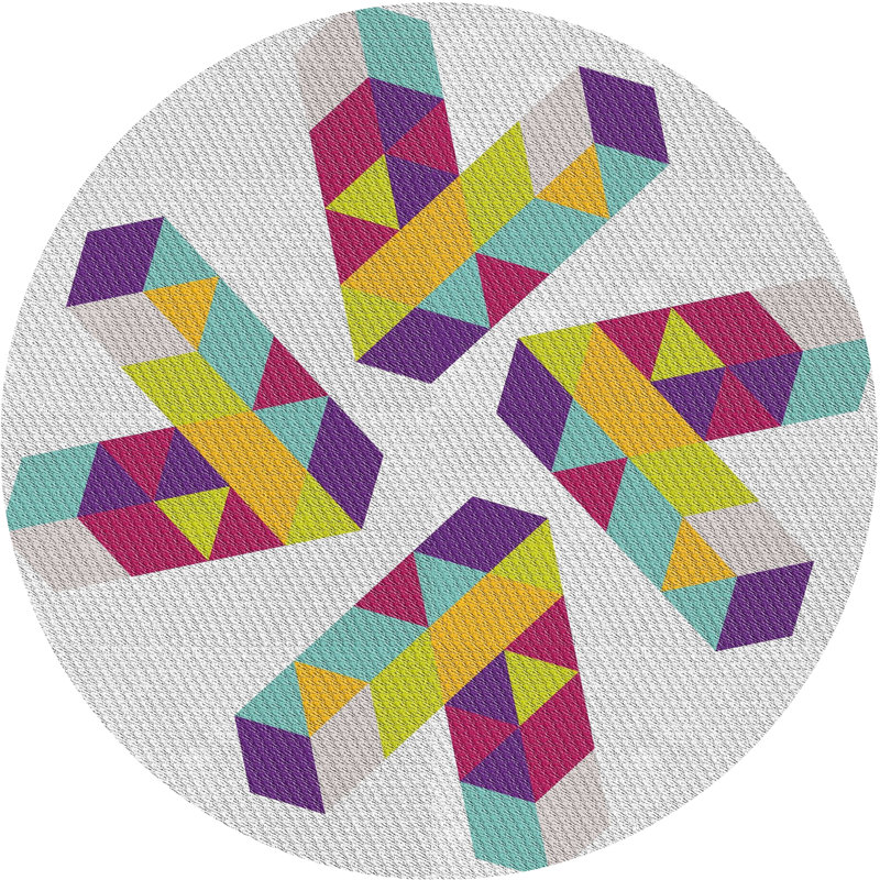 Tapis gris Kirksey, Rond 6 pi
