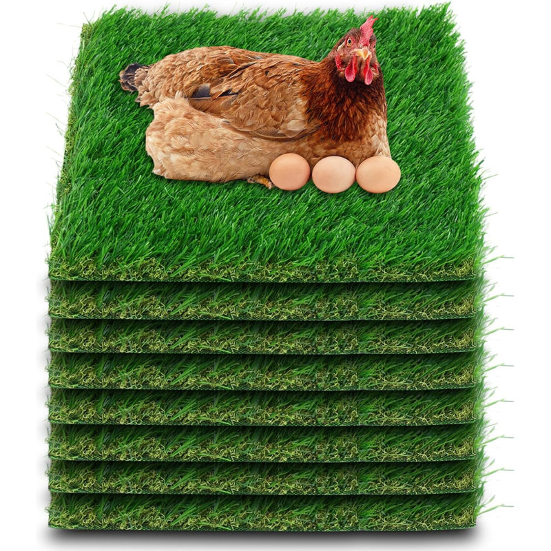 Coussins de nidification pour poulets, tapis de nidification pour pelouse artificielle lavable