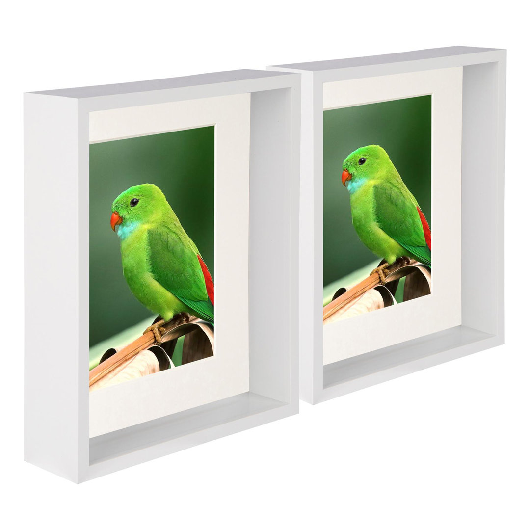 Nicola Spring - 8" x 10" 3D Deep Box Photo Frames - 5" x 7" Mount