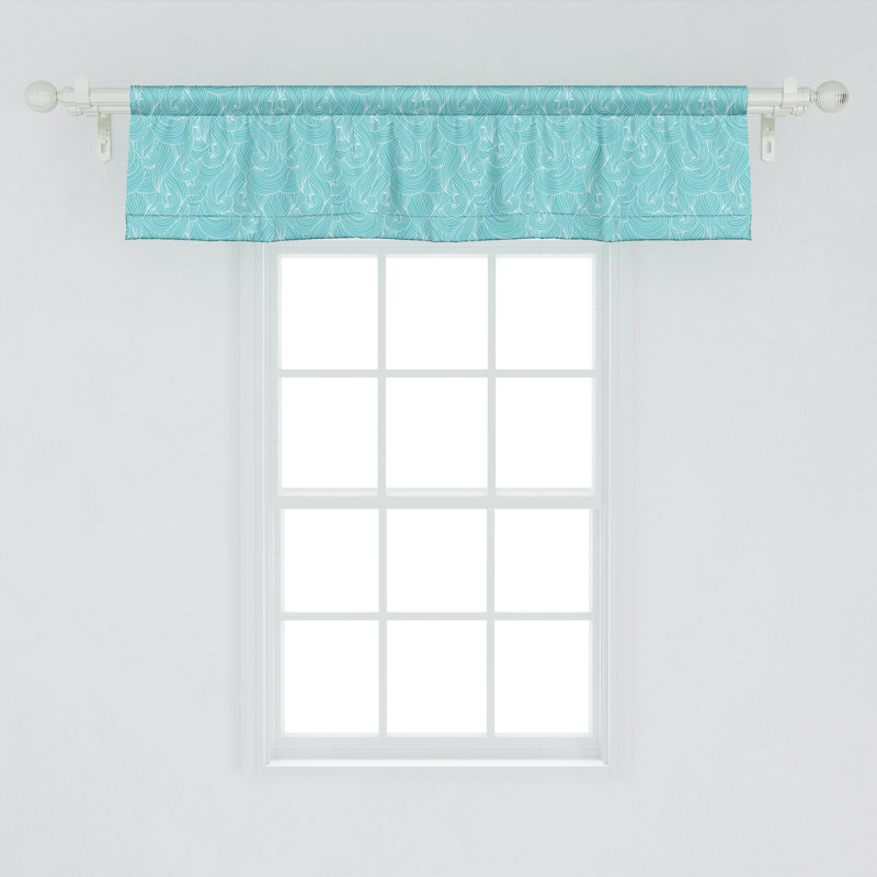 Ensemble de 2 cantonnières Ambesonne Turquoise 51177, L 54 po x L 12 po