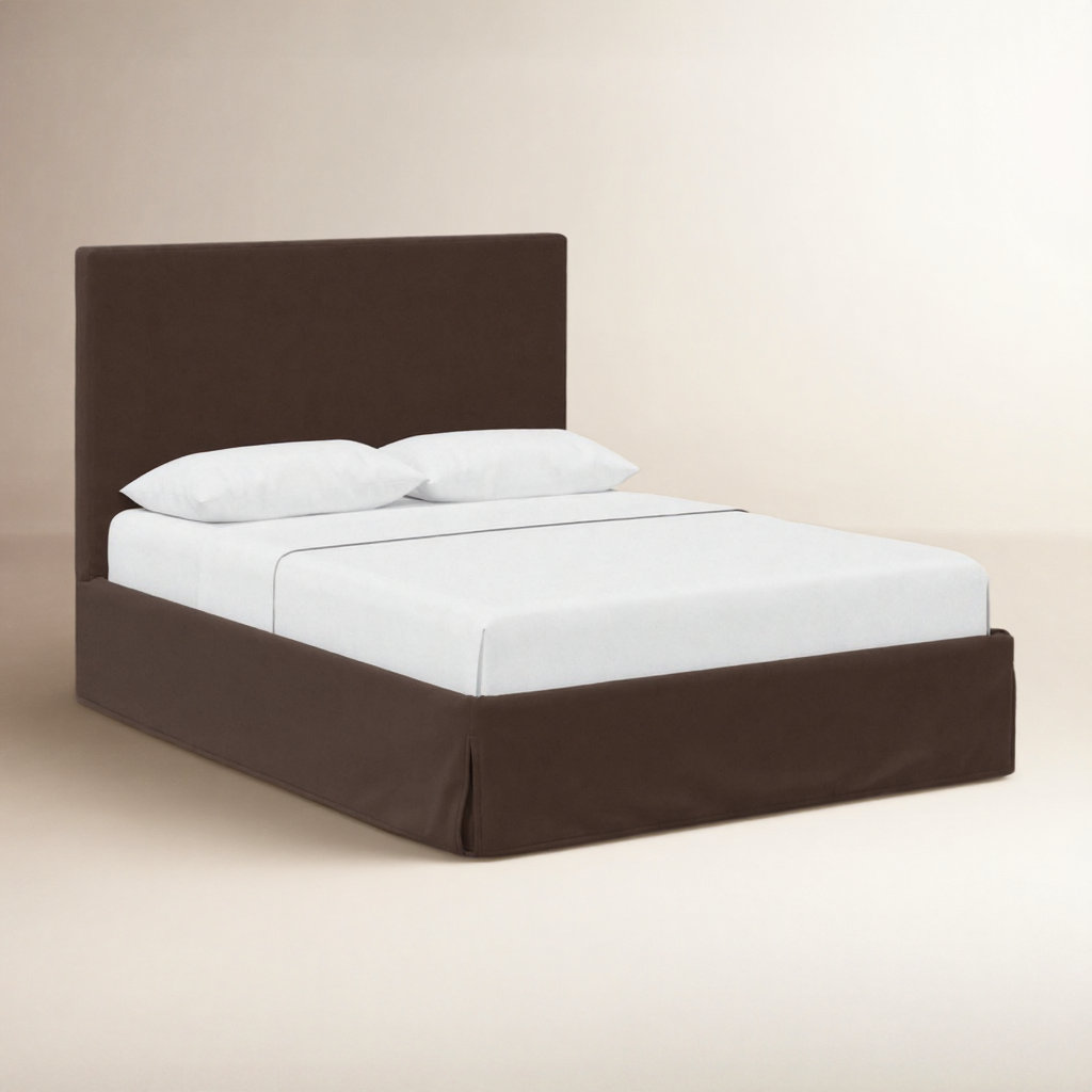 Verona Upholstered Slipcover Bed, Classic Chocolate Velvet, King
