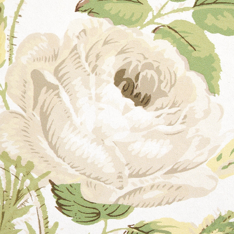 Loudon Rose Wallpaper, Rose/Blue