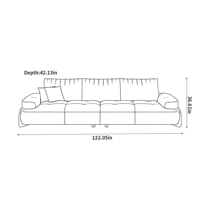 Modern Simple Creative Sofa, 4, 36.61" H x 122.05" W x 42.13" D