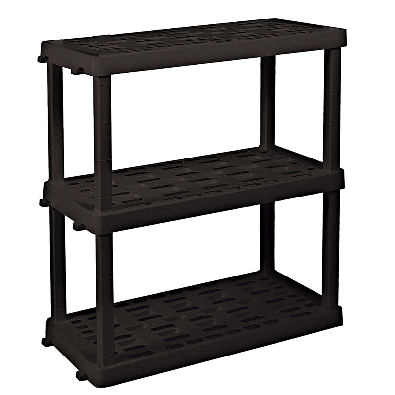 Nancilee 3-Tier Heavy Duty Storage Shelving Unit for Garage, Pantry & Utility Room, 36" W x 18" D x 38" H, White