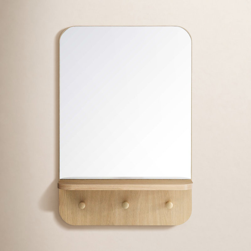 Modway Lumina Mirror, Oak