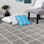 Tapis géométrique gris Lindell-32002277