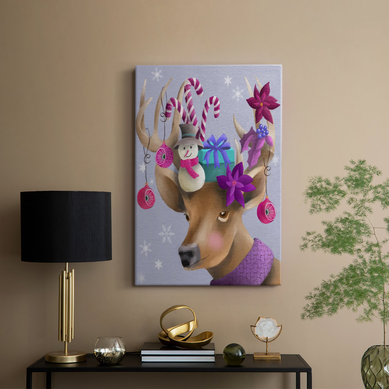Christmas Friends II -Gallery Wraraped Cavas, H 18 po x l 12 po