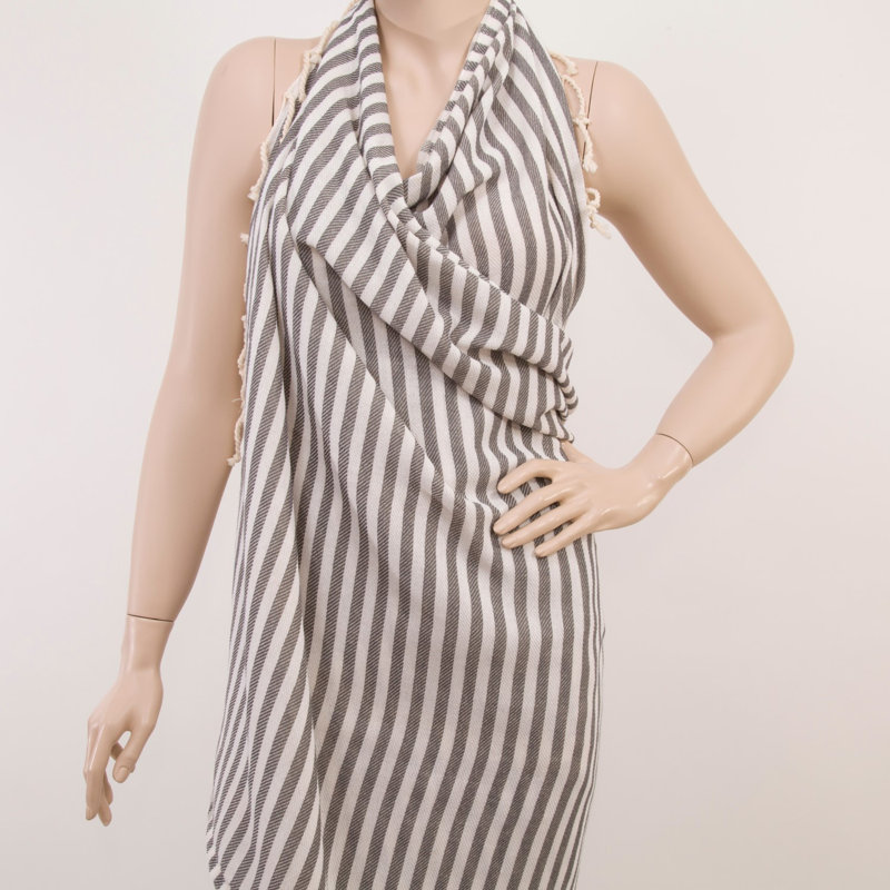  Serviette 100% coton Fun in the Sun Pestemal, Gris graphite