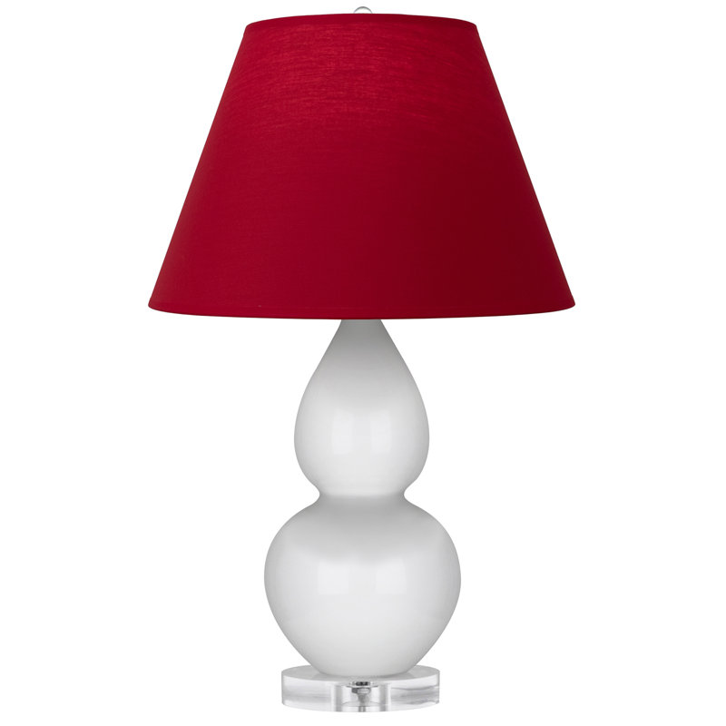 Petite lampe d'appoint à double gourde, Lis, Rouge