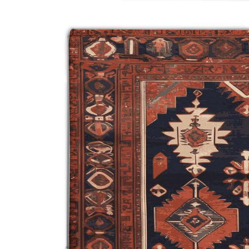 Persian Brown Indoor and Outdoor Area Rug, Rectangle 2' x 3'