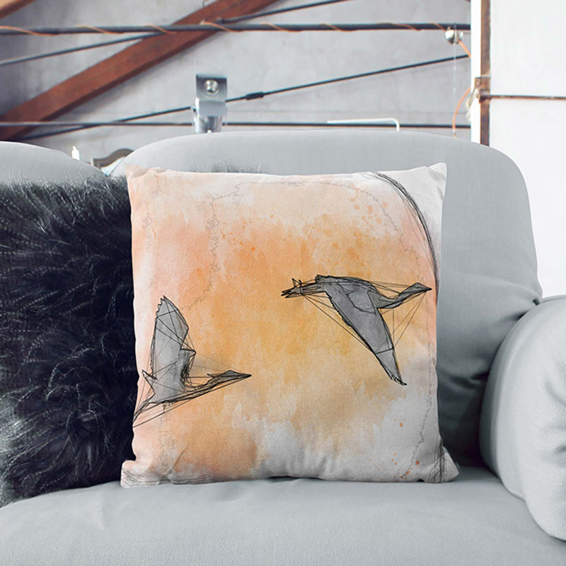 Square Throw Cushion, Stone, 40cm H x 40cm W x 15cm D