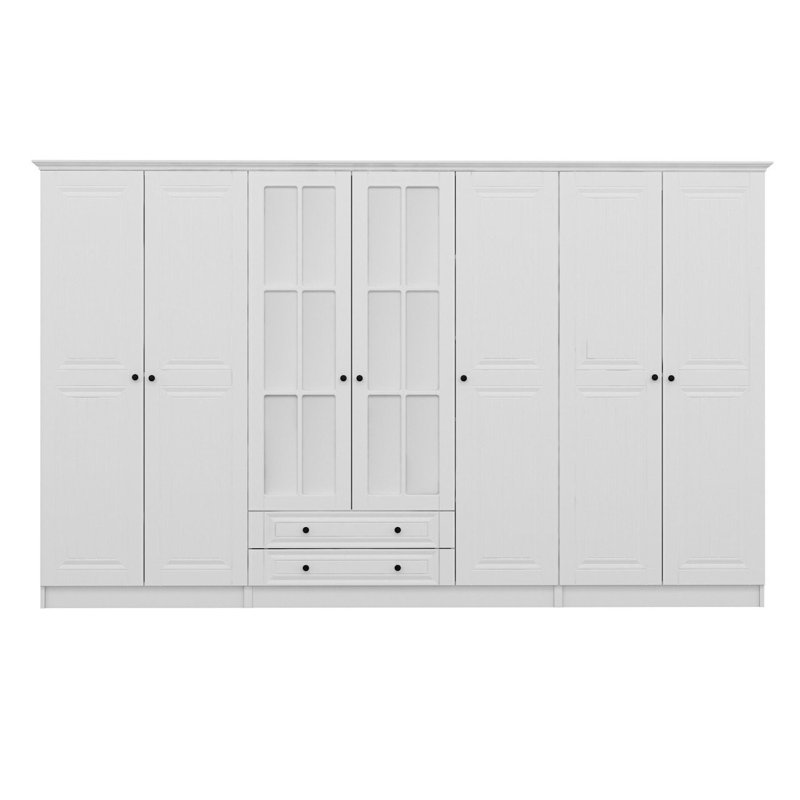 Elina 7 Door Manufactured Wood Wardrobe, 235cm H x 315cm W x 52cm D