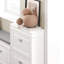 Petite armoire à chaussures avec 2 tiroirs rabattables, un range-chaussures autoportant et pratique-1032720658