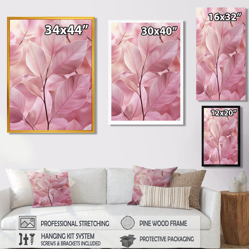 Kayleigh - Décoration murale florale, H 40 po x l 30 po, Toile tendue, Ne s’applique pas