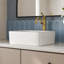 Lavabo de salle de bain rectangulaire en porcelaine vitrifiée 16 po x 12 po Deervalley