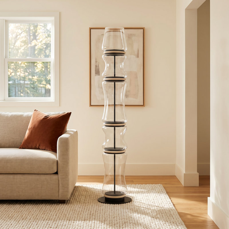 Poinsettia 62 " LED Column Floor Lamp