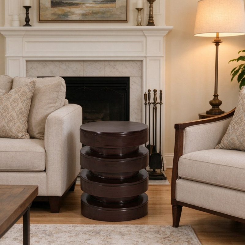 Concrete Top End Table