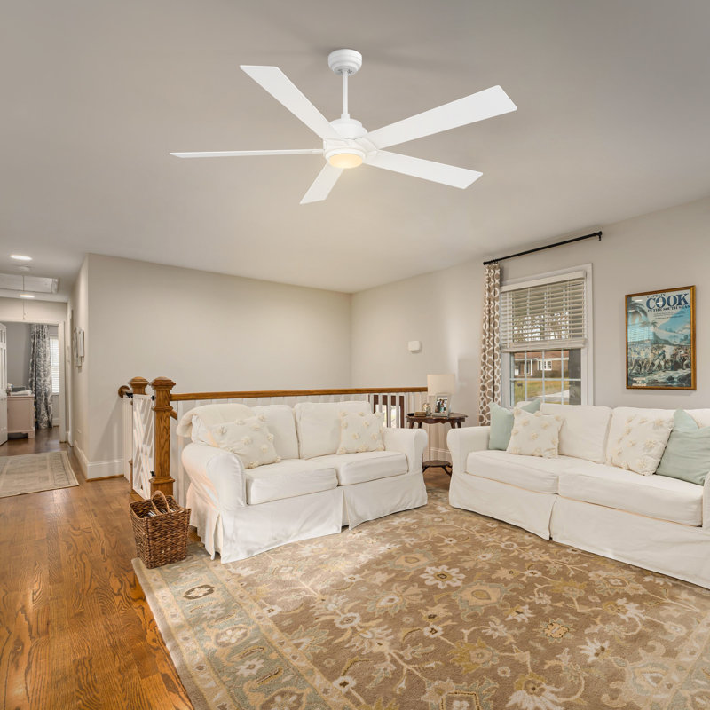 Aspen 60" Smart Ceiling Fan With Remote, Light Kit Included, Works With Google Assistant And Amazon Alexa,Siri Shortcut.