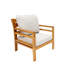Ensemble de 2 chaises de patio en bois d'acacia avec coussins