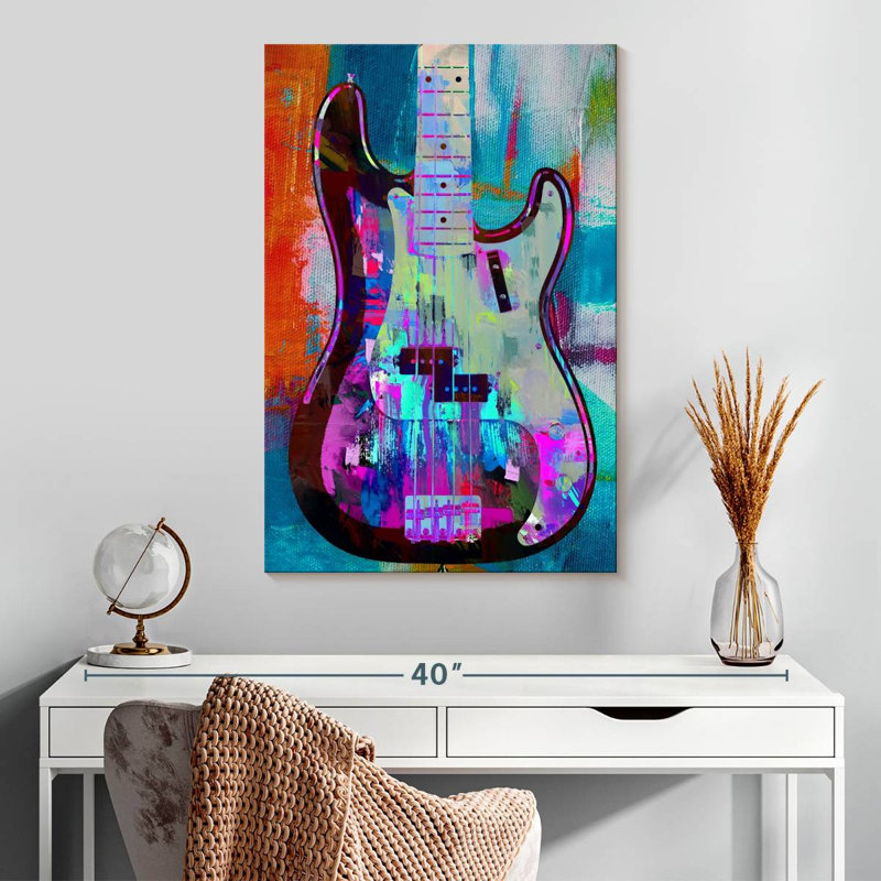 Abarca Painted Precision Bass, 30" H x 20" W