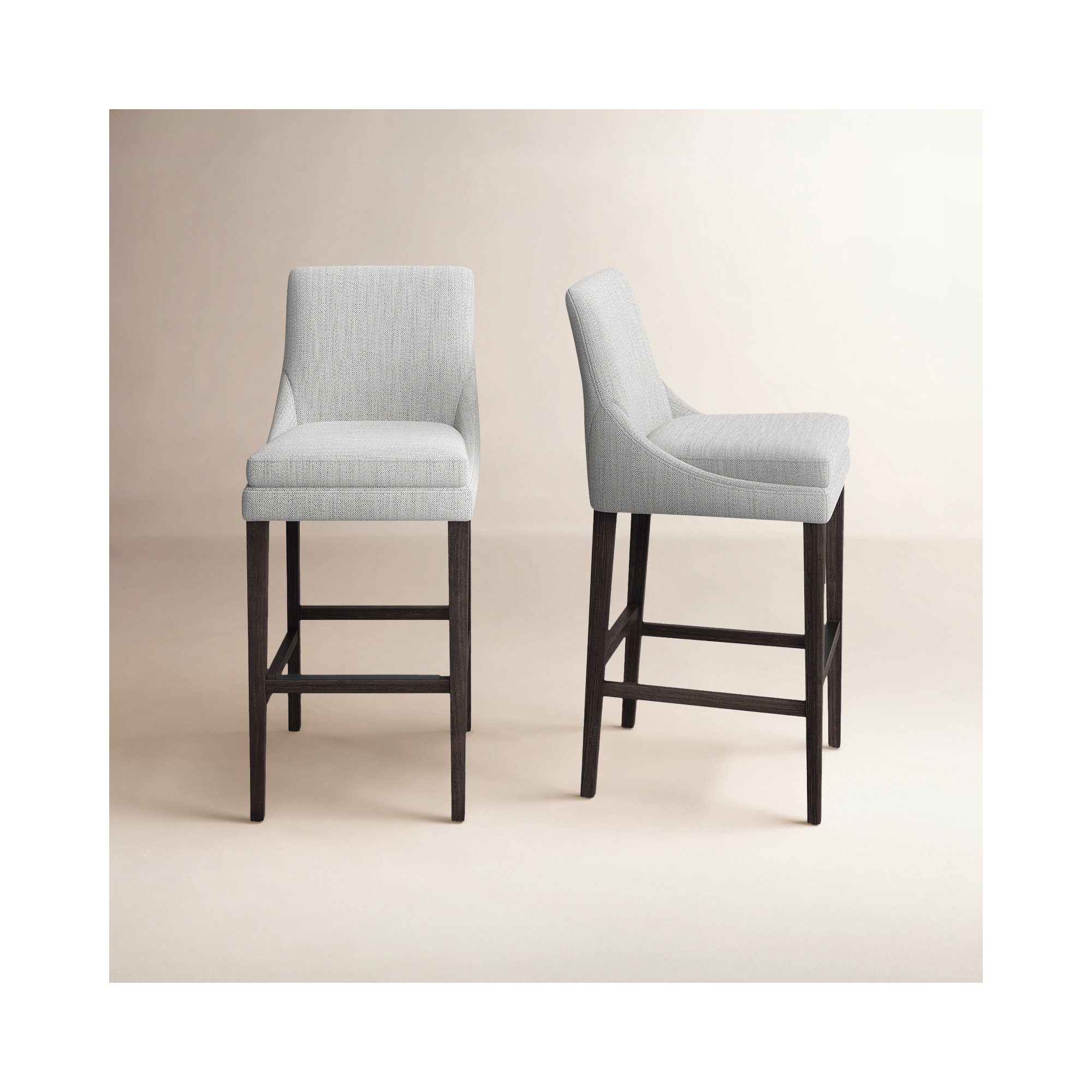 Niara Rectangle Upholstered Bar Stools , Bar Stool (30" Seat Height)
