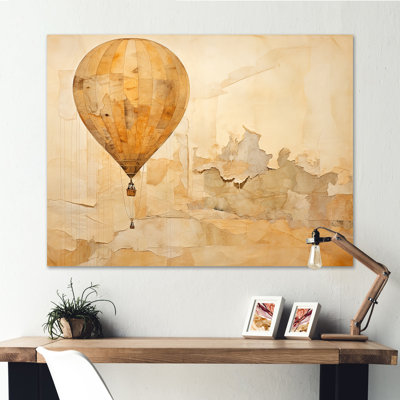 Minimalisme, montgolfière, impression sur toile
