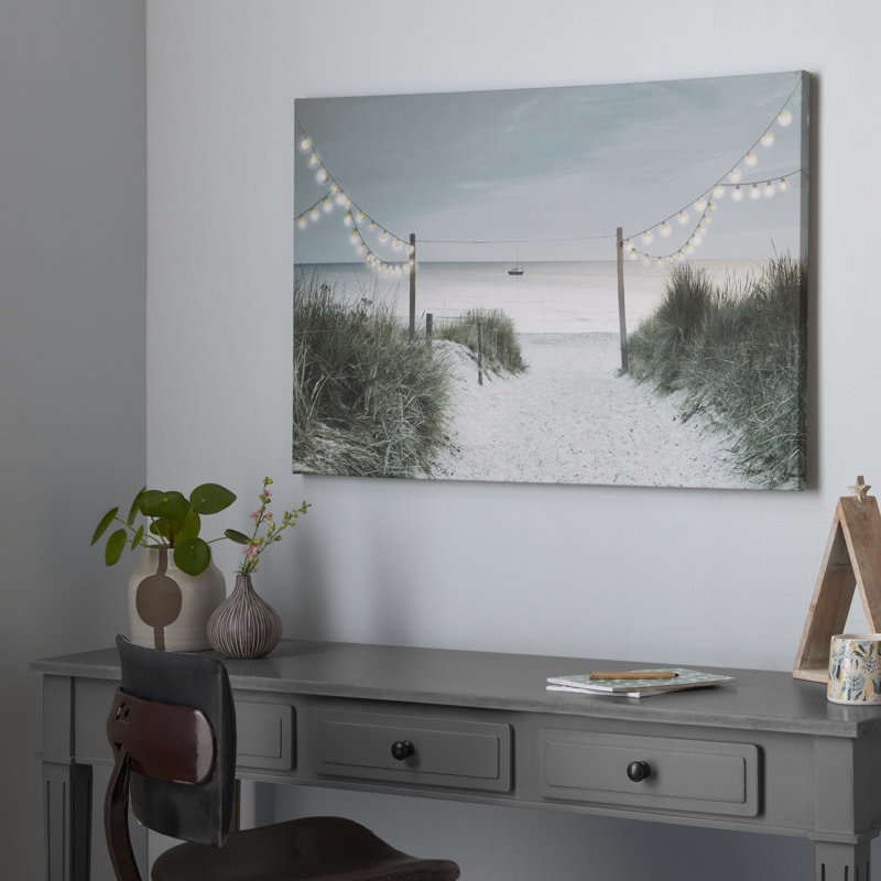 Art for the Home Shore Stroll LED Printed Canvas