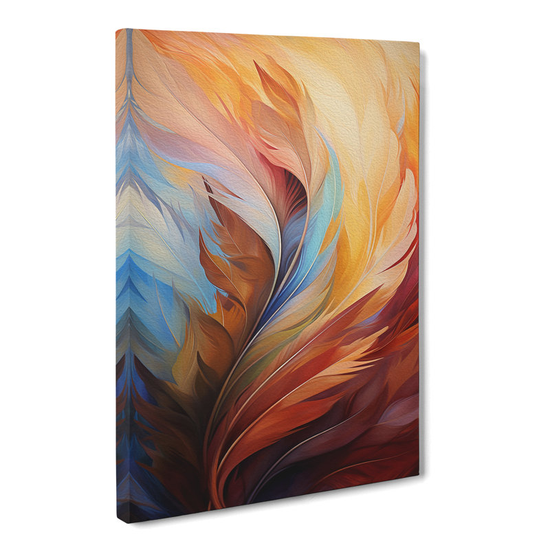 Feather Orphism - Wrapped Canvas Print, 50cm H x 35cm W x 3cm D