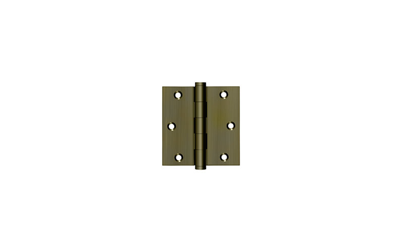 Butt Bearing Hinge, Antique Brass
