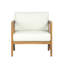 Fauteuil de patio en bois d'acacia avec accents de corde et coussins profonds Dravik-128843145