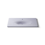 Iron/Impressions 43" Cast Iron One-Piece Surface and Integrated Lavatory with Single-Hole Faucet Drilling
