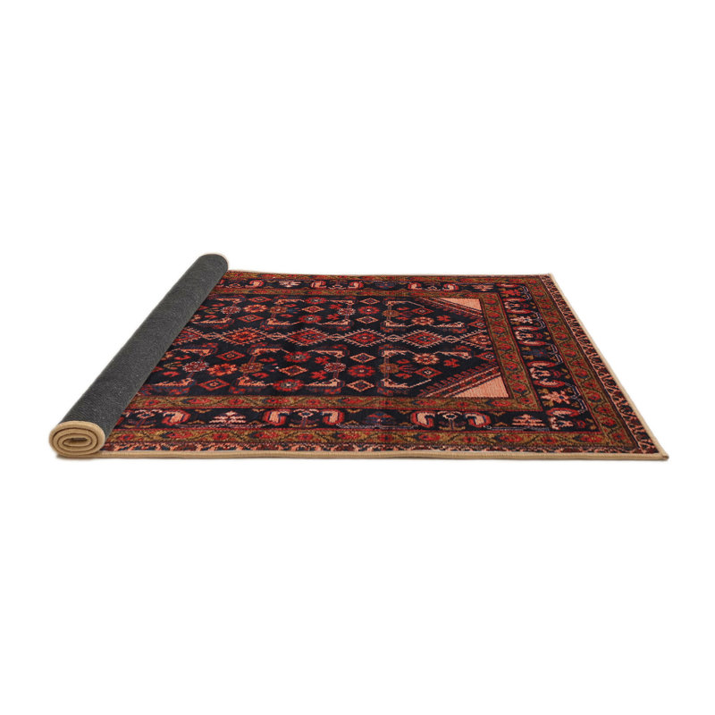 Tapis rouge à motif sud-ouest, Rond 3 pi