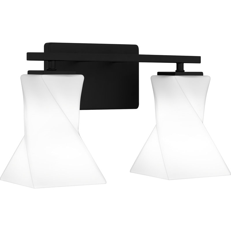 Annecia 2-Light Matte Black Bath Light